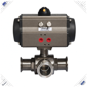 วาล์วบอลแบบ 3 ทาง COVNA ชนิดหน้าแปลน สำหรับงานสุขภัณฑ์ ทำจากทองเหลือง ทนกรด ใช้ลมขับเคลื่อน ได้มาตรฐาน OEM สำหรับอาหาร - Product Image 5