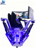 Simulador de Carreras para PC 6DOF, Dinámico de 6 Ejes, VR, 3 Pantallas, Máquina de Juego de Carreras, Construcción de Metal y Fibra de Vidrio, Interior/Exterior