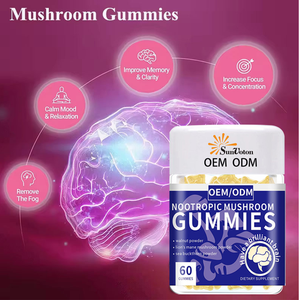 <strong>Brain</strong> Booster Mushroom Gummies - Enhances Clarity, Energy &amp; Immunity, with Lion's Mane,Sea Buckthorn &amp; Shiitake,&amp; <strong>Walnut</strong>, 60 - Product Image 2