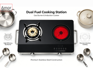 Cocina Eléctrica Portátil Eficiente, de <span class=keywords><strong>Gas</strong></span> y Eléctrica, con Control Táctil, Multifuncional, para Uso en Exteriores, de Sobremesa, Moderna - Product Image 4