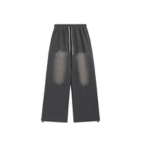 Nouveautés 2025 – Pantalon de survêtement épais style hip-hop à jambe large, effet vieilli, inspiré du sirop contre la toux