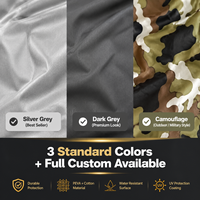 Housse de voiture en coton PEVA certifiée SGS, imperméable, coupe-vent, anti-poussière, protection UV, résistante au froid, kit de protection extérieur pour véhicule
