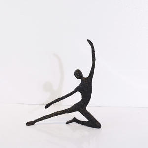 Chica bailando serie retrato escultura Hotel estatua de Metal molde suave regalos dormitorio adorno de mesa - Product Image 3