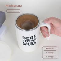 Mug à café auto-mélangeur en acier inoxydable 304 avec agitateur magnétique, personnalisable pour le bureau, la salle de sport, la maison, le camping