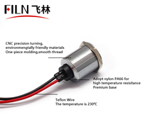 Feux de stop/feux arrière LED FILN 22 mm 12 V/24 V, bande lumineuse concave en métal, feux latéraux, IP67, certifiés TUV CE pour usine certifiée