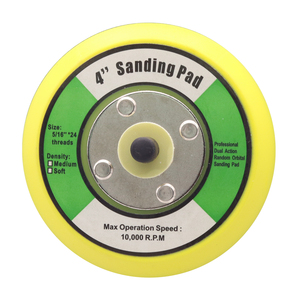 Bantalan ampelas pneumatik kuning Velcro berkualitas tinggi alat abrasif lubang sesuai ukuran Multi-size untuk mesin pengamplasan Orbital acak - Product Image 4