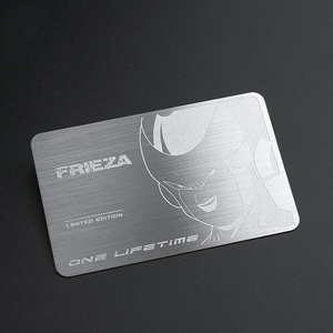 بطاقة أعمال معدنية فارغة ذات تصميم مخصص من الفولاذ المقاوم للصدأ باللون الفضي المصقول - Product Image 1