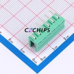 MXHT396R-3.96-06P-GN01-Cu-A Plug-in Terminal Block Bent Lead Through Hole,P=3.96mm Board-to-Board / Socket - Open 1x6P 3.96mm - Product Image 2