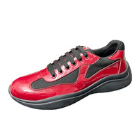 Nouvelles baskets décontractées pour hommes en cuir véritable et maille, style designer, modèle American Cup, pour l'été, avec semelle EVA pour la marche en extérieur