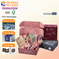 Caja de Regalo Magnética Rosa de Lujo, Caja de Embalaje de Cartón Rígido Impresa Personalizada para Extensiones de Cabello, Caja de Regalo Premium al por Mayor