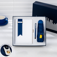 Coffret Cadeau de Luxe Personnalisé pour Entreprise : Carnet, Journal, Tasse à Café et Parapluie Promotionnel avec Logo Personnalisable