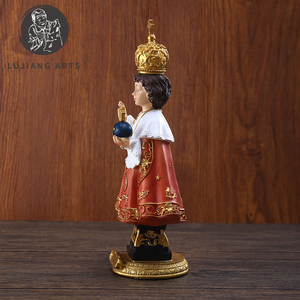11 pouces Catholique Infant Jésus de <span class=keywords><strong>Prague</strong></span> Statue Résine Jésus Sculpture Décoration Infantile Jésus de <span class=keywords><strong>Prague</strong></span> Figurine Cadeau Religieux - Product Image 3