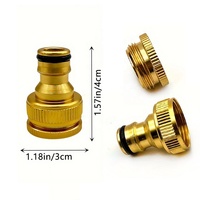 Adaptateur universel 2-en-1 pour tuyau d'arrosage, norme européenne, raccord rapide pour robinets extérieurs de 1/2 et 3/4 pouces