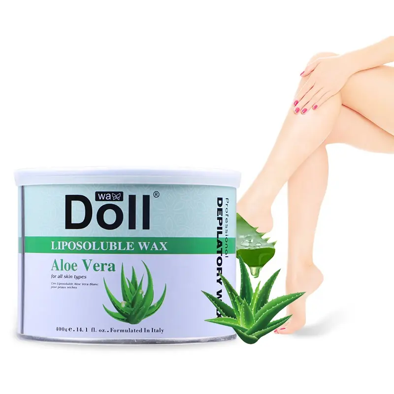 2021 di buona qualità Aloe 400g depilazione cera liposolubile/depilatoria in scatola morbida cera calda cera