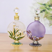 30ml Arabe Dubaï Breveté Orchidée Fleurs En Métal Bouteille De Parfum Huile Essentielle Rechargeable Givré Attar Bouteilles Sortie D'usine #30218
