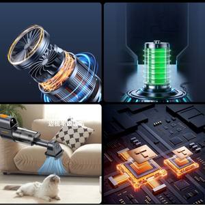 Mini Handheld <b>Vacuum</b> Cleaner with LED Headlights ABS Material for Cleaning <b>Keyboard</b> Computers Sofas - Product Image 3