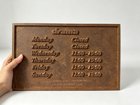 Plaque personnalisée en laiton massif oxydé, panneau en bronze patiné vieilli avec lettres 3D en relief pour villa de luxe et hôtel de charme