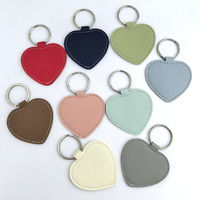 Llavero con Logotipo Grabado en Forma de Corazón, de Cuero PU, Color Sólido, para Grabar con Láser Xtool, Regalos Empresariales
