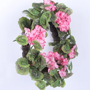 Custom Artificial Flower Wreath Grave Wreath Spring Summer Autumn Wreaths For Front Door Outdoor Decoration 30-60CM