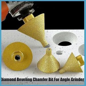 Foret conique <span class=keywords><strong>diamant</strong></span>é M14 et M10 pour le perçage et le chanfreinage de la maçonnerie avec noyaux de refroidissement intégrés en cire, inclus - Product Image 3