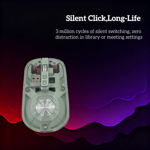Tùy chỉnh thiết kế độc đáo có thể điều chỉnh DPI yên tĩnh bấm vào <span class=keywords><strong>5D</strong></span> sạc trong suốt 2.4G BT 2 chế độ chuột không dây cho văn phòng PC - Product Image 3