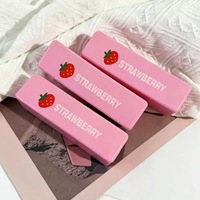 Bâton de beurre de fraise de 14 cm en mousse PU souple, jouet anti-stress pour filles et garçons