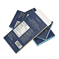 Boîte en carton pliable de luxe écologique et recyclée de qualité alimentaire pour chocolat, avec logo personnalisé et taille sur mesure, colorée