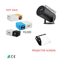 Mini projecteur portable HY300 Pro, Android 11, 2 Go de RAM, 16 Go de ROM, 160 lumens ANSI, prise en charge 4K, mise au point manuelle, divertissement à domicile