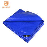 Bâche en PE à prix avantageux, ruban bleu, plastique, imperméable, enduite de polyéthylène, pour l'extérieur