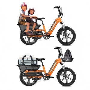 Bicicleta de Reparto Eléctrica de 250W 48V 15ah con Batería de Iones de Litio, Neumáticos Gruesos de 20x3 Pulgadas y Asiento Trasero para Montaña - Product Image 1