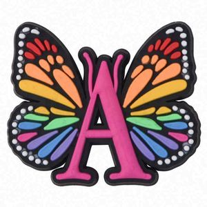 2026 Mexikanische Maßgefertigte PVC-Schuhschnallen und Zubehör Schmetterling Buchstaben Charm Designer-Anhänger für DIY Neujahrsgeschenk - Product Image 3