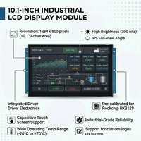 Carte de développement Android RK3128 de 10.1 pouces, 1280x800, luminosité 350nit, Module d'affichage LCD TFT industriel universel, tactile