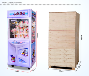 Máquina expendedora comercial de juegos de arcade de plástico que funciona con monedas, máquina de grúa de fibra de vidrio con premios de juguete de la suerte - Product Image 2