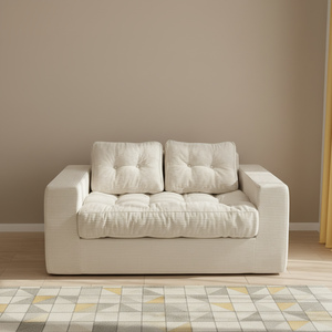 Sofá Cuadrado Metálico Moderno y Cómodo de Tres Plazas para Dormitorio, Sala de Estar, Apartamento, Hotel, con Diseño Relleno de Espuma - Product Image 2