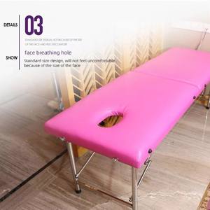 Cama de Masaje Plegable de Madera Moderna de Alta Calidad con Diseño de <span class=keywords><strong>Spa</strong></span> en Cuero PVC, Portátil <span class=keywords><strong>para</strong></span> Gimnasio y Baño - Product Image 6