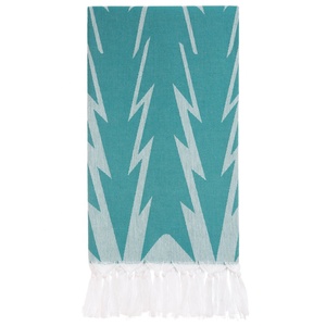 Serviette de plage turque sans sable luxe broderie personnalisée ensembles de serviettes de bain personnalisées vente en vrac Pestemal 100% coton séchage rapide - Product Image 1