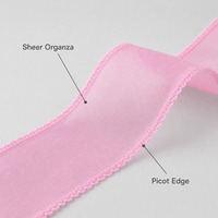 Rubans en polyester de 4 cm en rouleau, directement de l'usine, ruban en organza à bord picoté, rouleaux de ruban en vrac pour mariages, nœuds et artisanat