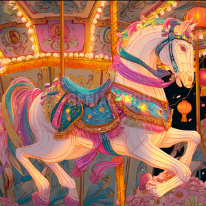 SGL159 Año Nuevo Tema Linterna Decoración Zodiaco chino Linterna Festival Caballo volador Linterna de tela - Product Image 5