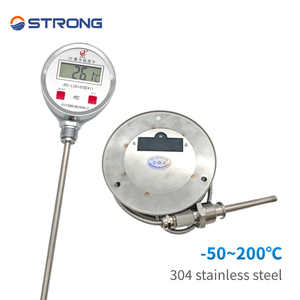 เทอร์โมมิเตอร์แบบดิจิตอล คุณภาพสูง กันน้ำ หัววัดสแตนเลส หน้าจอ LCD ช่วงการวัด -50°C ถึง +200°C - Product Image 1
