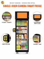 Distributeur automatique intelligent pour réfrigérateurs WMZLD-AI avec logiciel Cloud, alerte de date d'expiration Happy Hour, sous-compte, OEM