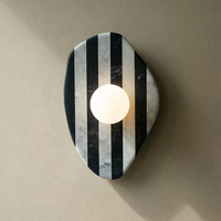 Nouvelle applique murale LED en marbre naturel de design moderne, luminaire mural encastré pour la décoration de la maison, café, restaurant et hôtel