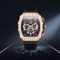 Onola 6827F montre lumineuse bracelet en silicone quotidien 30M étanche mouvement automatique évider cadran double fuseau horaire montre mécanique