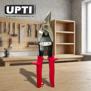 Taiwan Made High Quality 250mm Smooth Edge DIY Tools Left Cut Multi-Purpose Alloy Scissors with CR-MO Blade <b>Red</b> - Product Image 3