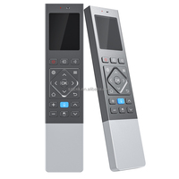 Télécommande vocale intelligente tout-en-un en alliage d'aluminium avec écran couleur, code fixe, 18 touches, batterie rechargeable