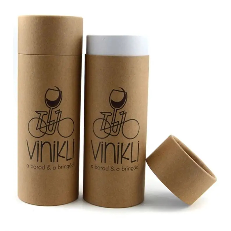 Tubo de papel redondo com logotipo personalizado em relevo para embalagem de chá artesanal, presente, envio rápido com caixa de embalagem personalizada