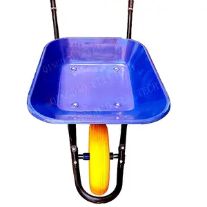 Heavy Duty Professional Hyundai Wheel Barrow Blue mit PU-Schaum rad 4.00-8 massiv Flacher Freilauf Tubeless Yellow PU-Reifen