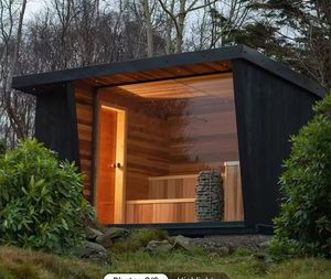 Kits de Sauna para Exteriores para Seis Personas, Diseño Exterior Estilo <span class=keywords><strong>Hobbit</strong></span>, Construcción Duradera, Sauna de Lujo para Jardín y Hogar, Estilo Finlandés - Product Image 2