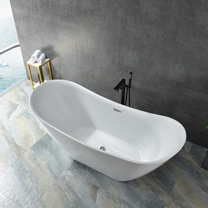 Acrilico Freestanding <span class=keywords><strong>per</strong></span> adulti <span class=keywords><strong>vasca</strong></span> <span class=keywords><strong>da</strong></span> <span class=keywords><strong>bagno</strong></span> rettangolare Design moderno bordo sottile <span class=keywords><strong>per</strong></span> la casa Hotel uso interno celebrando Internet - Product Image 3