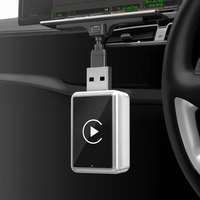 Adaptador Popular con Cable para Pantalla WiFi CarPlay, Puerto Tipo-C, Control Remoto, Compatible con iPhone y Android Auto, Navegación GPS, Pantalla Dividida