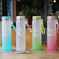 Usa Warehouse Bouteilles d'eau potable Bouteilles d'eau en verre dépoli à sublimation de 400ml avec couvercle en plastique
